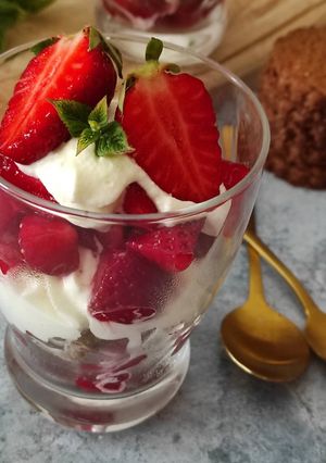 Une photo de Verrines spéculos fraises