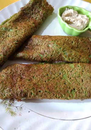 A picture of Pesarattu Dosa#rainbowweek_6.