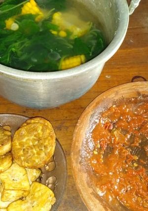 Foto resep Sayur bening vs sambal tomat tanpa cabai