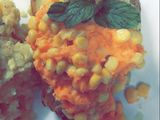بطاطس بالذرة والجبنة