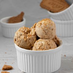 A picture of No-Churn Dulce de Leche Biscoff Ice Cream.
