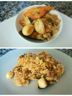 Una foto de Arroz meloso con marisco