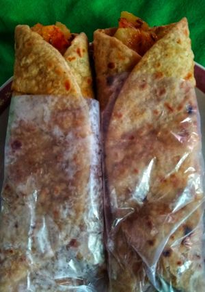 A picture of Vegetables wrap.