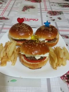 صورة لوصفة برغر منزلي 🍔🍔
