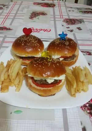 صورة لوصفة برغر منزلي 🍔🍔