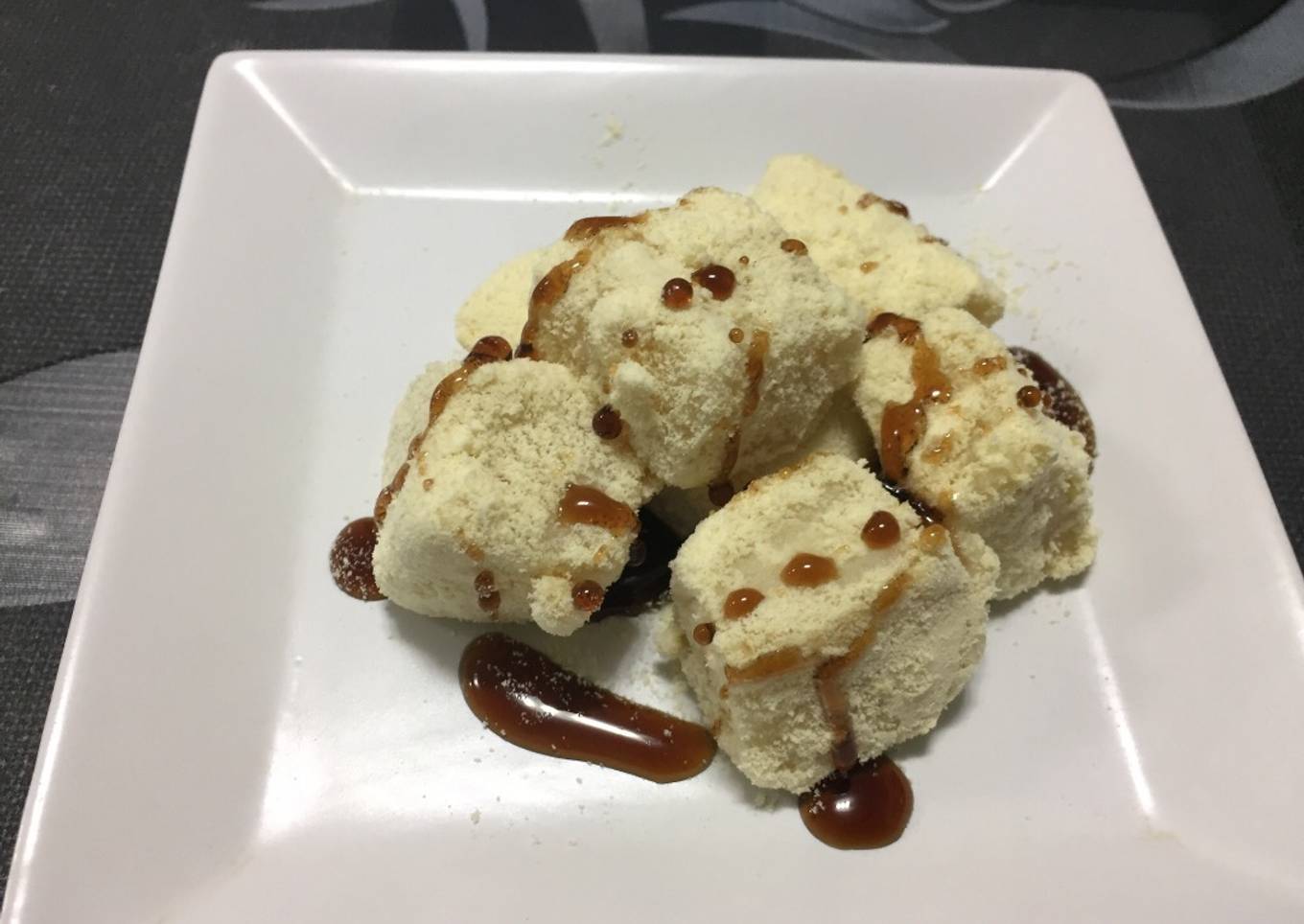 Milk Warabi Mochi (Japanese Sweets)