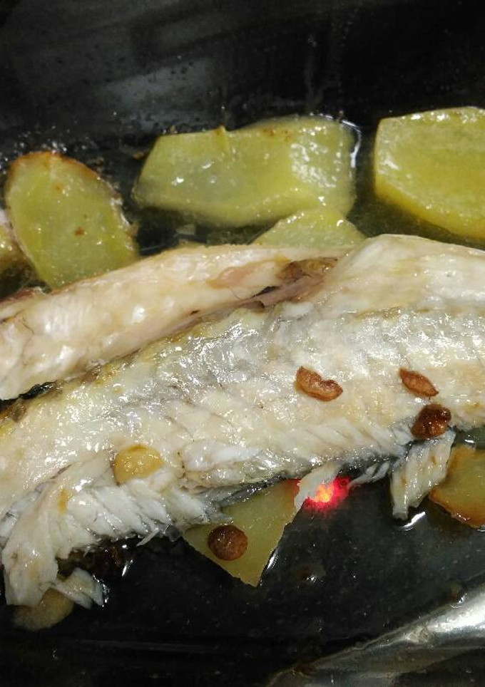 Una foto de Lubina al horno