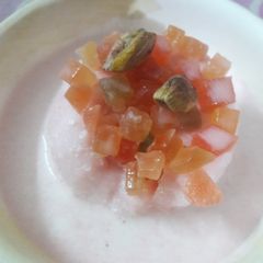 A picture of Instant Roohafza Kulfi.