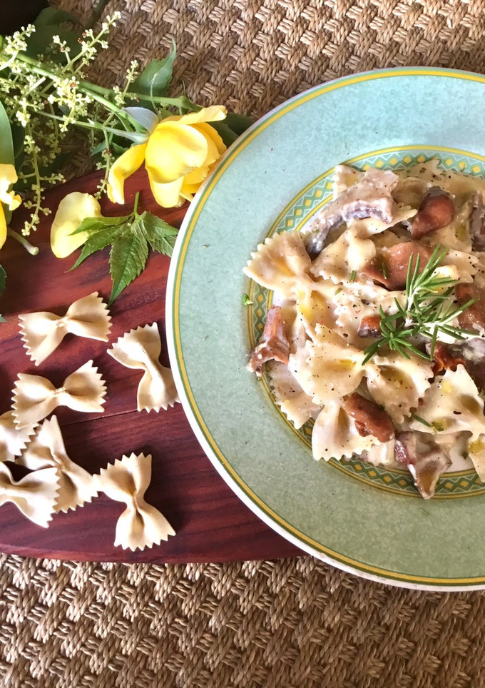 Una foto de Farfalle ai funghi porcini