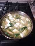 Queso en salsa con rajas