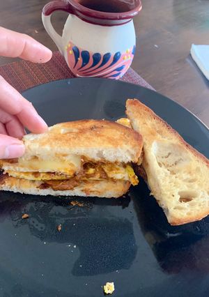 Una foto de Margarita sándwich