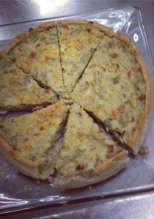 Una foto de Quiche de alcachofas