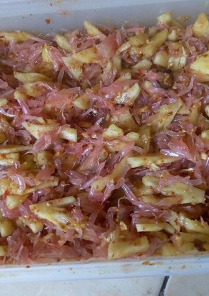 Foto resep Rujak nanas jeruk Bali