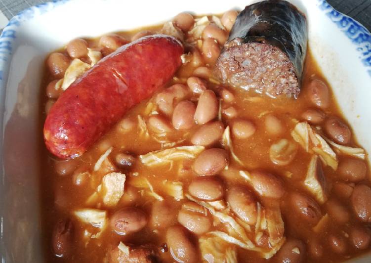 Alubias pochas con pollo