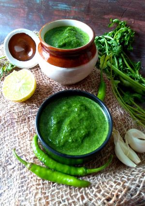 A picture of Spicy Cilantro Chutney.