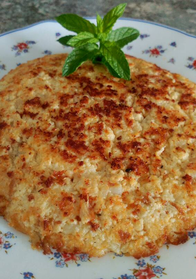 Una foto de Tortilla de coliflor