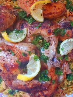 صورة لوصفة أرز القدرة الفلسطينية على أصولها ولكن بلمستي الخاصة 😉