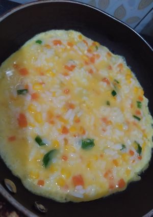 Foto resep MPASI 9M+ Omelet nasi sayur