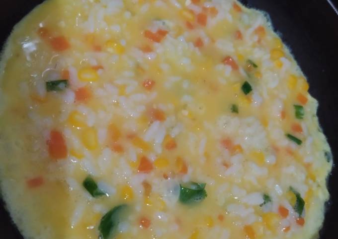 MPASI 9M+ Omelet nasi sayur
