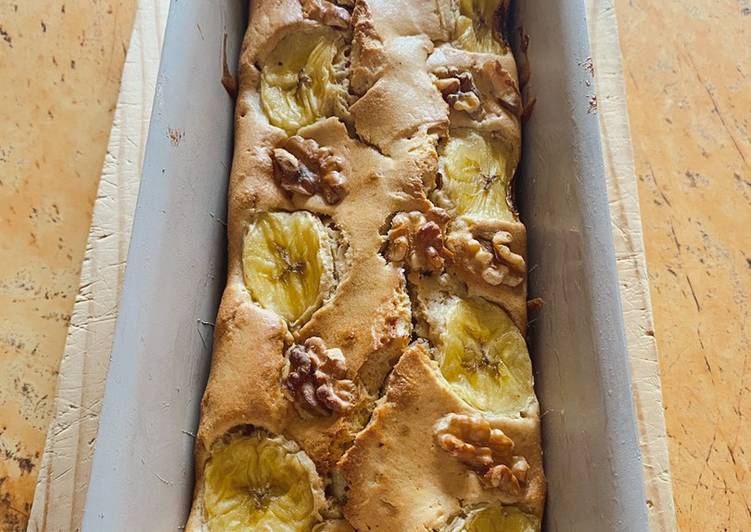 Banana bread (pan de plátano) con virutas de chocolate