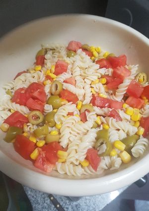 Una foto de Ensalada simple fideos