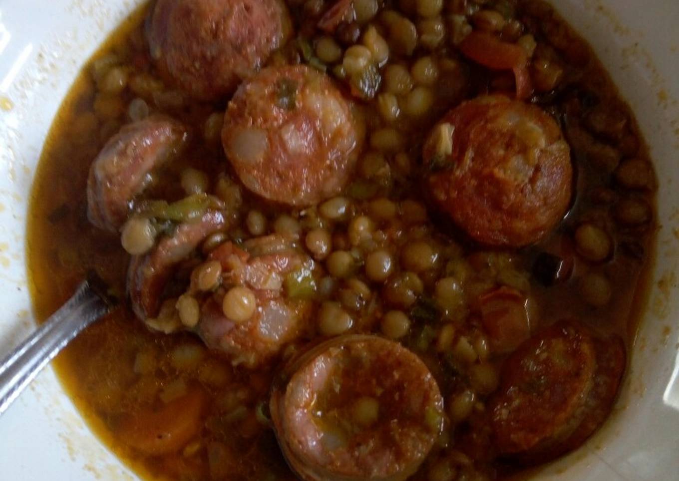 Guisito de lentejas para dos