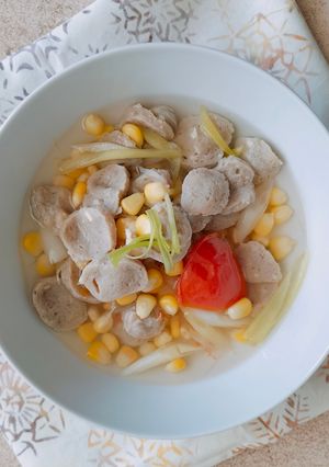Foto resep 992. Sup Jagung Manis Bakso