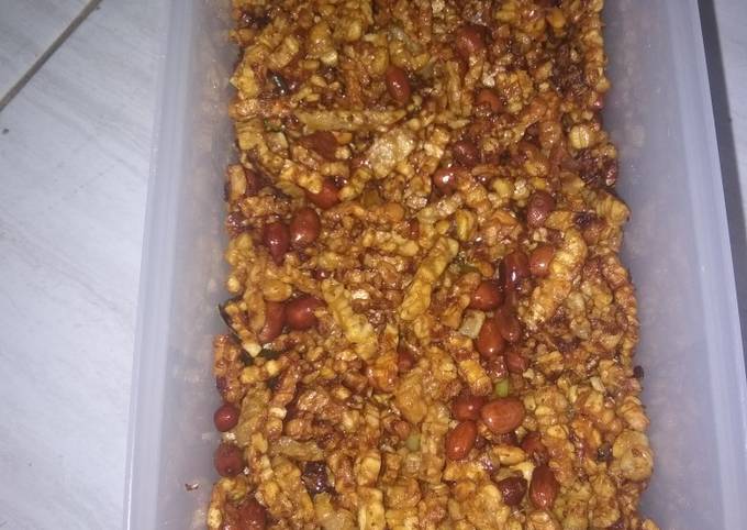 Bagaimana Menyiapkan Oreg tempe &amp; kacang tanah kering Anti Gagal