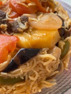 صورة لوصفة مقلوبه لحم بطريقه ولا اسهل 😋👌🏼