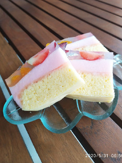 Foto resep Puding cake busa fruity