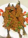 Ikan basong(selayang) panggang bumbu sambal kerisik kelapa daun kemangi