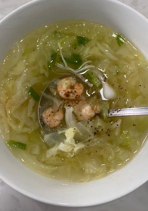 Hình của món Canh bắp sú tôm nõn.