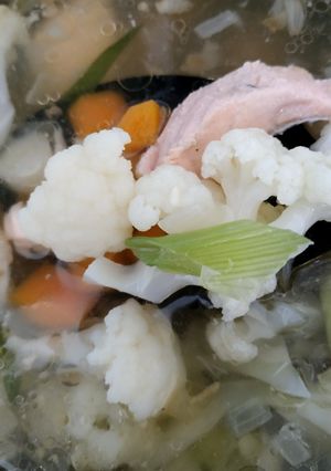 Foto resep Sup ikan salmon