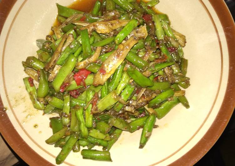 Tumis Buncis Teri Terasi Bakar