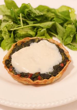 Una foto de Tarta de espinaca vegana