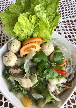 Foto resep (Eat Clean Menu) Bakso Ayam Bihun Untuk Diet