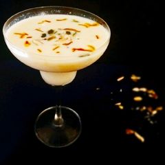 A picture of Badam Phirni.