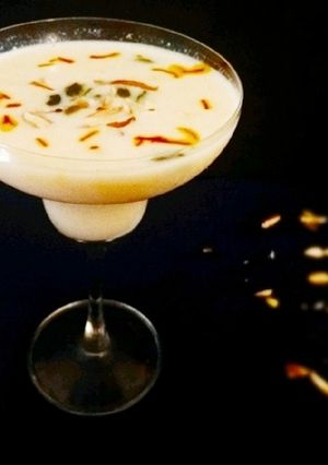 A picture of Badam Phirni.