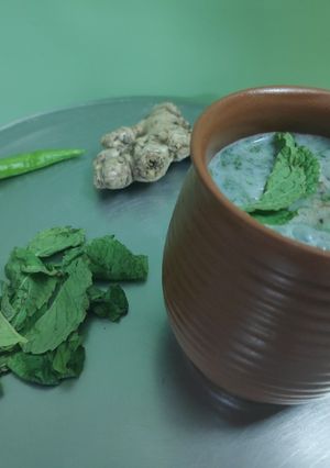 A picture of Ginger Mint ButterMilk /Chaas.