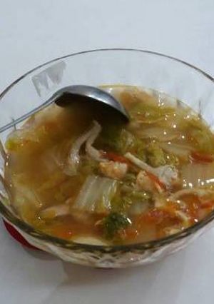 Hình của món Canh cải thảo nấm tôm.