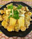 Deep-fried Tofu skewers