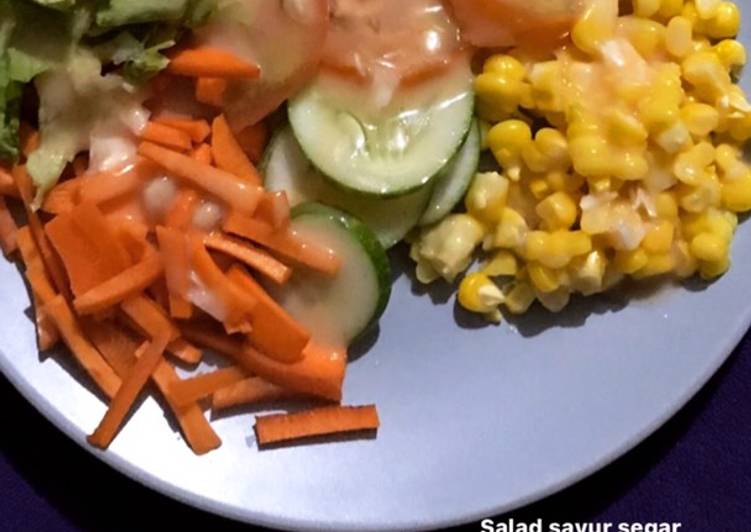 Cara Termudah Menyiapkan Salad sayur segar Super Lezat