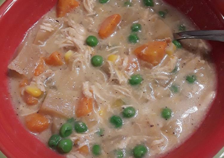 Steps to Make Speedy Creamy Chicken Stew - Slow Cooker