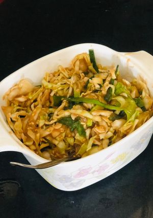 A picture of Kimchi salad (My veg version).
