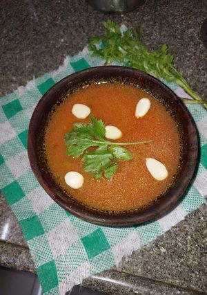 A picture of Tomato beetroot Soup.