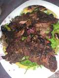 Grilled Beef on Charcoal