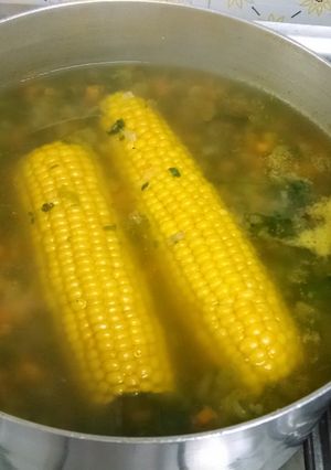 Una foto de Sopa de verduras