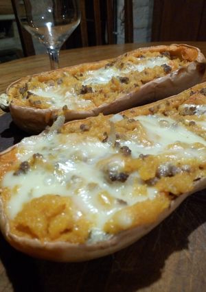 Una foto de Calabacín relleno