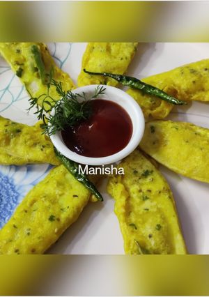 A picture of Balekkayi Podi- Raw Banana Bajji.