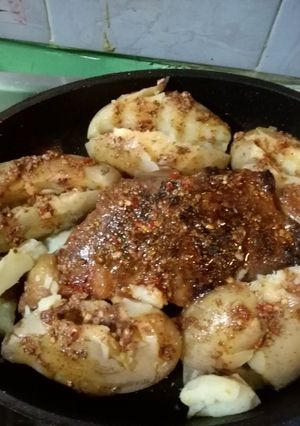 Una foto de Colita de cuadril con papas